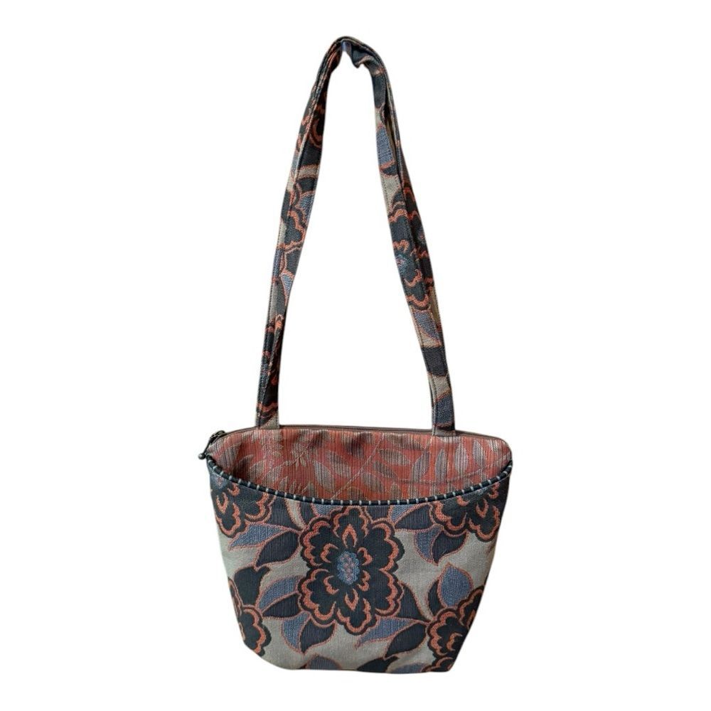 Maruca Handmade Cottage Woven Floral Patterned Shoulder Bag Made in USA